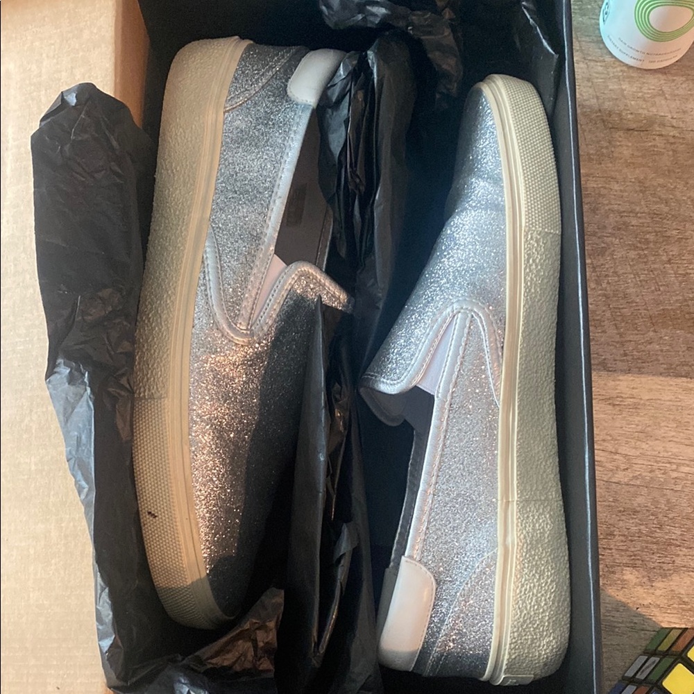 Saint Laurent Silver Skate Sneakers